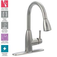 It was founded in 1875 and then merged with several small plumbing companies in 1899 to create the standard sanitary manufacturing company or ssmc. American Standard Fairbury Single Handle Pull Down Sprayer Kitchen Faucet In Stainless Steel 4005ssf The Home Depot