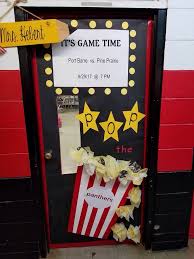 Bnb door decorations, bossier city, louisiana. Classroom Door Decoration Homecoming Football Game Pop The Panthers Door Decorations Classroom School Door Decorations Door Decorations