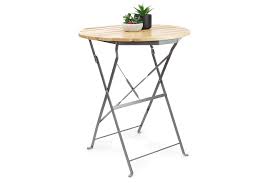 Whether you need a card table for games, extra seating for the holidays or an everyday table in your kitchen or dining room, this table and chair set is just the right size for areas low on space. Naples Wood And Metal Folding Bistro Table Futon Company