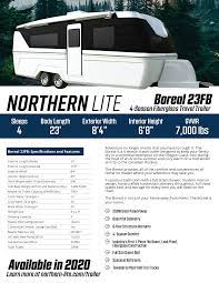 The Boreal 23fb Is A 4 Season Travel Trailer Designed To Keep Your Family Dry In A Torrential Downpour On T Travel Trailer Best Travel Trailers Canadian Travel