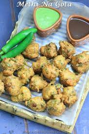 Methi Na Gota Or Methi Pakoda Recipe Gujarati Tea Time Snack Recipe Recipe Recipes Pakora Recipes Tea Time Snacks