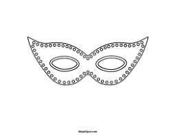 Snow white witch coloring page. Printable Masquerade Mask