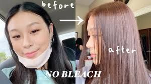 To safely change hair color without bleaching, consider a temporary alternative. Quarantings Dyeing My Virgin Black Hair Light Brown No Bleach Youtube