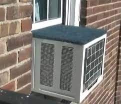 Put up some curtains to cover your window ac. Window Air Conditioner And Rain Hvac How To