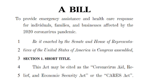 The cares act gives homeowners with federally backed loans two types of relief. The Cares Act Key Takeaways Stonebridge Financial Group