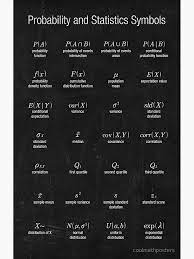Probability And Statistics Symbols Poster By Coolmathposters In 2021 Statistics Symbols Statistics Math Probability