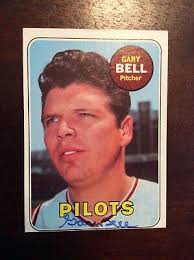 GARY BELL autographed 1969 TOPPS SEATTLE PILOTS CLEVELAND INDIANS auto