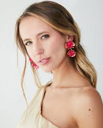 Aros Sara Flor Rosado