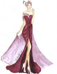 Kreasi, inspirasi dan ide desain baju. Design By Bellaburhan Gaun Pesta Dengan Siluet L Sketsa Desain Gaun Gambar Desain Busana Sketsa Gaun