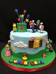 A customer gave me a picture of a cake she wanted for her nephew's birthday, and i. Super Mario Brothers Birthday Cake Barnkalas Tarta