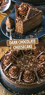 Decadent Dark Chocolate Cheesecake Rich Creamy And Full Of Flavor Darkchoc Dark Chocolate Cheesecake Recipes Dark Chocolate Cheesecake Chocolate Cheesecake