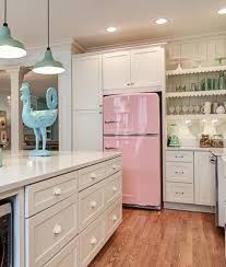pink vintage kitchen interior design