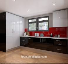 newest black acrylic modern kitchen