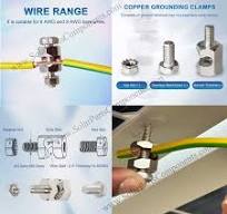 Focket 10PCS Solar Panel Photovoltaic Nut And Solar Earthing Ground Clip  Cable Clamp For Bare Wire Safe On Coupling Earthing Ground Lug Cable Clamp  ...