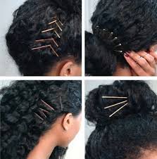 Start this style off on clean hair. Bobby Pins Natural Hair Styles Bobby Pin Hairstyles Hair Styles