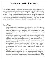 Tips for writing an academic cv academic curriculum vitae example more cv examples and templates Free 8 Sample Academic Cv Templates In Pdf Ms Word