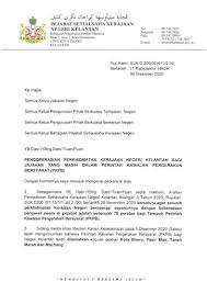 Jul 22, 2021 · penggunaan frasa wawasan kemakmuran bersama 2030 dalam urusan penyediaan surat rasmi kerajaan berkuat kuasa serta merta ini adalah berdasarkan surat ketua setiausaha negara (rujukan: Portal Rasmi Kerajaan Negeri Kelantan Arahan Pentadbiran Tahun 2020