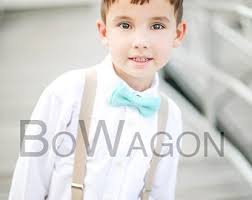 Mint/turquoise Bow/suspenders Set. Kids