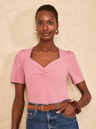 Comprar Blusa de manga curta com decote em coração "Love & Roses" do Next Portugal