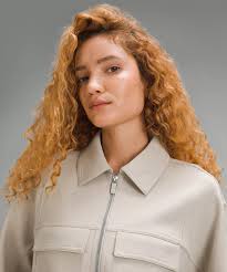 Lululemon Cotton-Blend Double-Knit Full Zip Mojave Tan Size 6 NWT