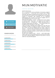 Cv Template Met Passend Sollicitatiebrief In Word