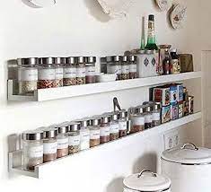 Transform a few of these spice racks into bookshelves for your reading corner. Wall Mount Spice Rack Floating Shelf Wood White 46 Inch Long Wall Mounted Spice Rack Ikea Spice Rack Wall Spice Rack