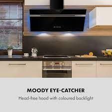 Check spelling or type a new query. Klarstein Alina Extractor Hood 90cm 600 M H Led Display Ambient Light Black