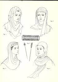 Anglo Saxon 600 1154 During This Time The Head Was Always Covered With No Hair Showing Although It Was Usually Br Anglo Saxon Medieval Clothing Middle Ages
