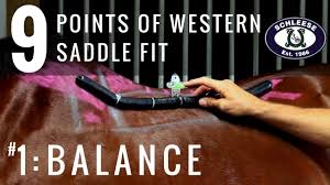 tip 1 balance the 9 points of western saddle fit