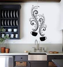 Vinyl Wall Decal Coffee Tea Cup Shop House Kitchen Stickers Unique Gift Ig3524 Kitchen Metal Wall Art Kitchen Metal Wall Kitchen Art