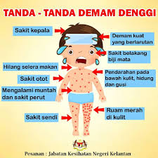 Demam denggi adalah sejenis penyakit jangkitan virus yang merebak melalui gigitan nyamuk aedes masih tiada rawatan khas untuk demam denggi. Jabatan Kesihatan Negeri Kelantan Kenali Tanda Tanda Dan Gejala Demam Denggi Tidakpedulimautmenanti Cegahaedescegahdenggi Facebook