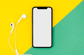 Top View Smartphone Template Over Workspace Phone Mockup Phone Template Smartphone