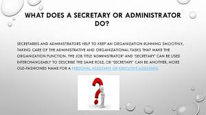 See examples of personal assistant job descriptions and other tips to attract great candidates. Secretary Job Description Ppt Download