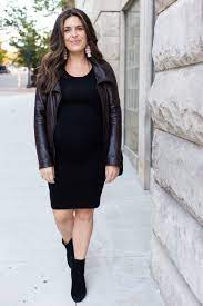The Leather Jacket A Wardrobe Staple Kate Mundo Kansas City Style Blog Maternity Jacket Maternity Black Dress Best Leather Jackets