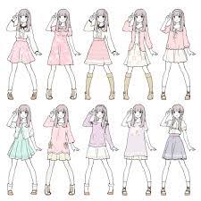 Clothes drawing at getdrawings com free for personal use clothes. Anime Clothes Drawing Girls