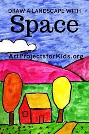 How To Draw An Easy Landscape Art Projects For Kids Elements Of Art Space Space Art Projects Kids Art Projects