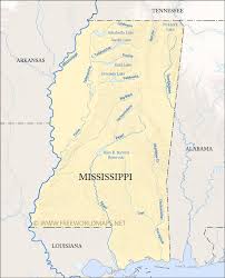 Physical Map Of Mississippi