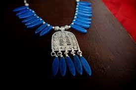 Sale 15 Off Blue Adivasi Party Funky Necklace By Lamirrafashion 20 81 Goddess Jewelry Funky Necklace Goddess Necklace