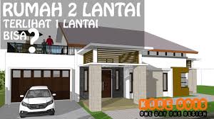 Desain rumah type 36 ini memiliki dua kamar, satu kamar besar dan satu kamar kecil yang ada di bagian belakang, ruang tamu, kamar mandi, minus dapur. Desain Rumah Minimalis 2 Lantai Terlihat 1 Lantai Kode 0018 Youtube