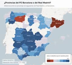 Mapa satélite interactivo ampliado de barcelona, cataluña, españa. Mapa De Las Aficiones Del Futbol Espanol Jot Down Cultural Magazine