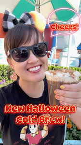 This is the seasonal Caramel Apple Cold Brew from Cafe Daisy in Toontown!  I’m really not a fan of the regular cold brew from Cafe Daisy so I didn’t  have high hopes for this one. , It’s a cold brew ...