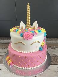 Birthday Cake Images For Girls 2 Tier Fondant Unicorn Cake Unicorn Birthday Cake Girl Cakes Birthday Cake Girls