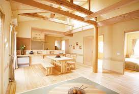 平屋ならではの間取りの魅力 部屋の中心にリビングがある住まい 家族みんなが集まれる広いldkを中心にそれぞれの個室がある 閉塞感を一切取り払った明るい住宅に 中庭のある家 平屋 リビング リビング 20畳