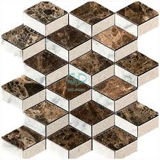 Nhà sản xuất, nhà cung cấp, nhà máy sản xuất gạch khảm 3D Dark Emperador  Marble - Giá bán buôn - HZX STONE