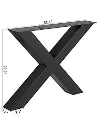 Maybe you would like to learn more about one of these? Amazon Com Vevor Set Of 2 Steel Table Legs 28 Height 31 Wide Dining Table Legs Heavy Duty 3 1 Square Box Section X Frame Table Legs 28x31x3 1 Inch Black Color Industrial Country Style Metal Dining Legs