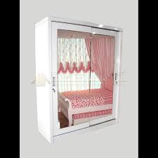 Harga lemari pakaian kayu almari baju jati minimalis pintu 3 modern tipe sliding harga murah. Lemari Pakaian Minimalis 2 Pintu Sliding Cat Duco