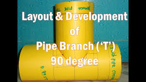 Layout And Development Of Pipe Branch 90 Degree