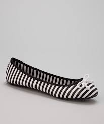 Black And White Striped Flats With Bows Black White Canvas Stripe Flat Striped Flats Striped Shoes Me Too Shoes