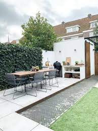 buitenkijker de superleuke stadstuin met prachtige buitenkeuken van angelique eigen h backyard patio designs home garden design backyard landscaping designs
