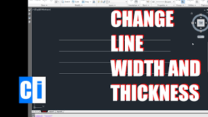 autocad tutorial how to change line thickness width